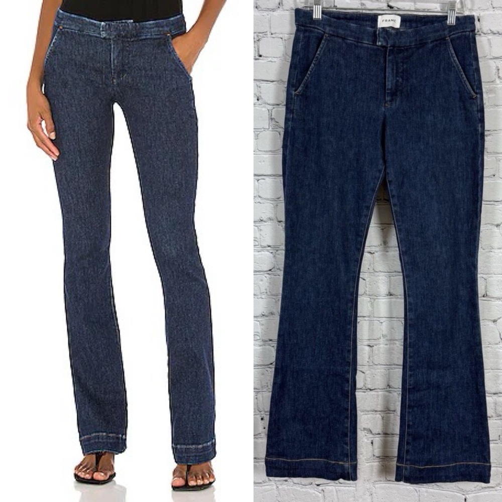 Frame Denim Dark Blue Flare Jeans